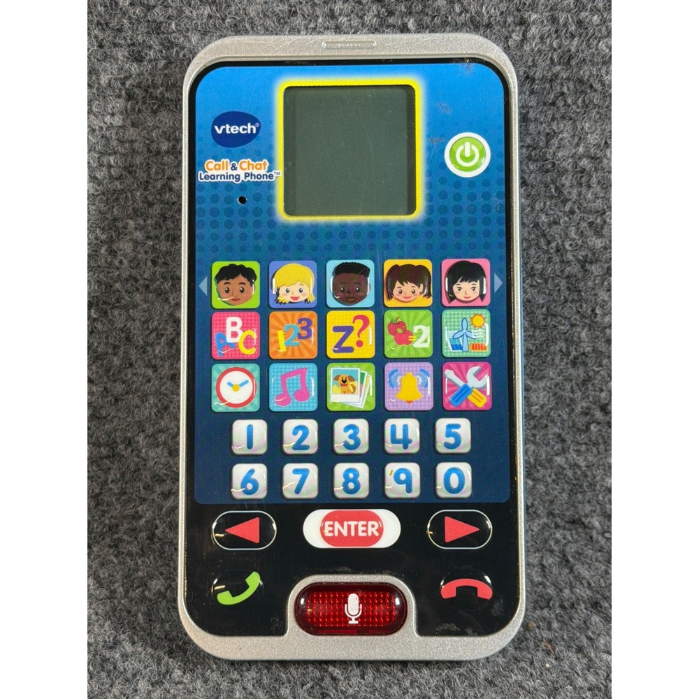 VTech Call and Chat Learning Phone Blue Interactive Toddler Toy 80-145700